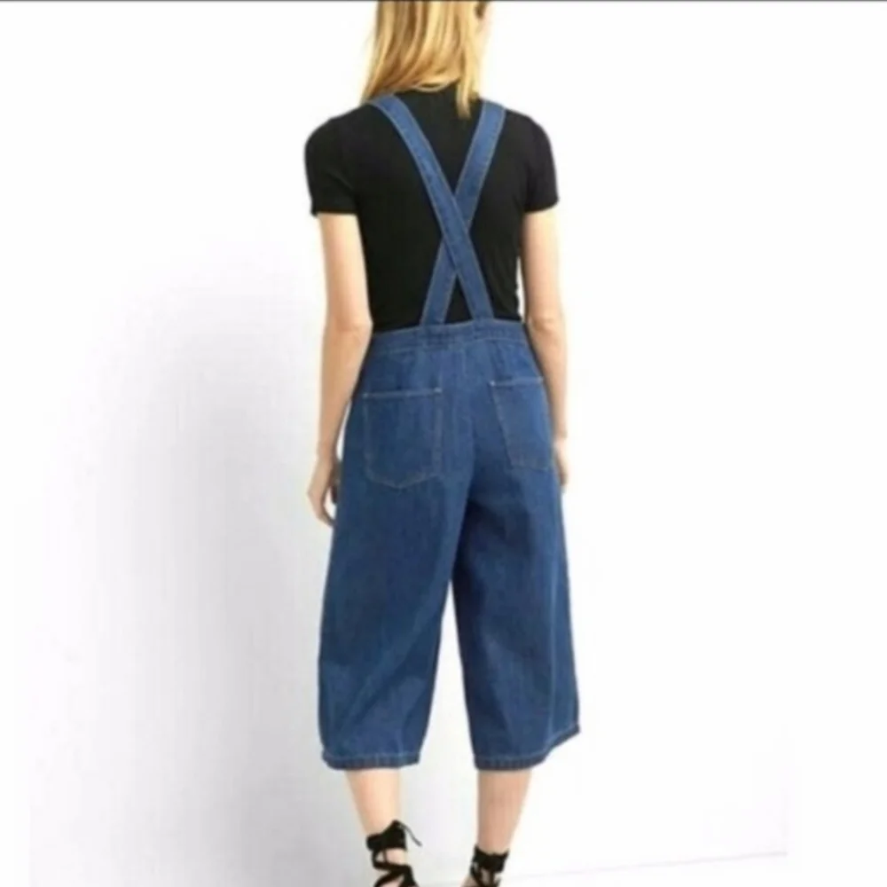 GAP DENIM CULOTTE OVERALLS - Picture 2 of 9